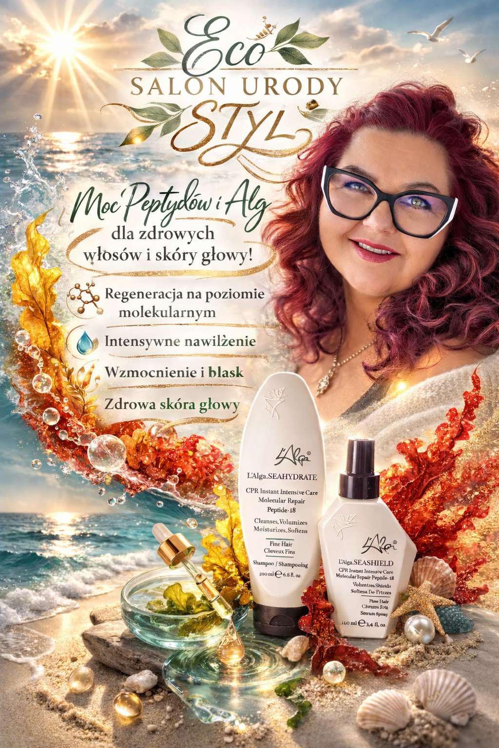 Moc Peptydow i Alg, Regeneracja wlosow, Fryzura, Fryzjer Gdynia, Fryzjer Trojmiasto